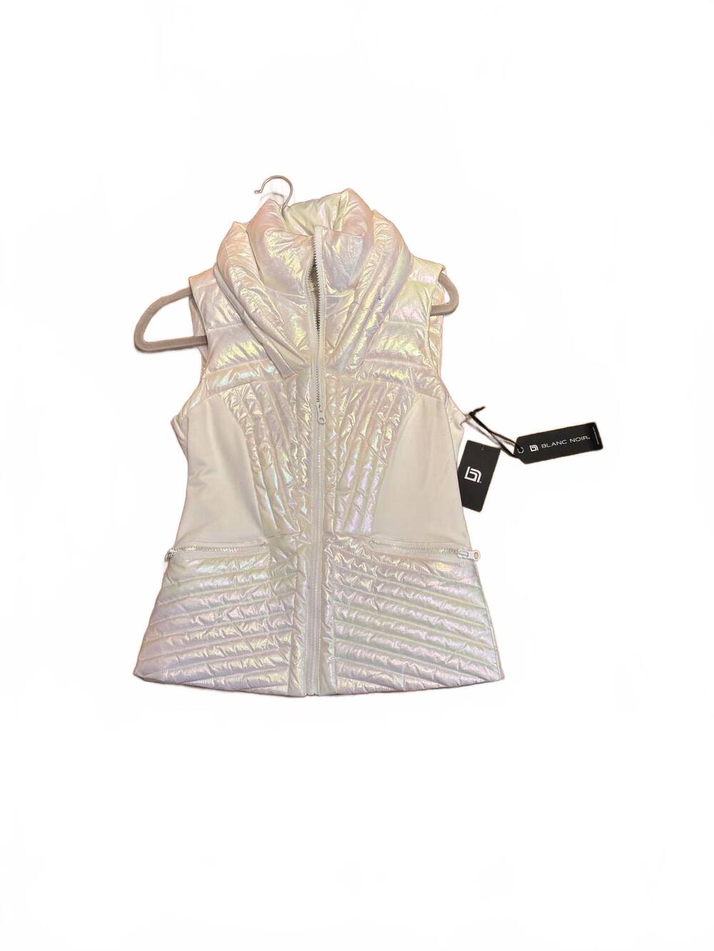 NEW BLANC NOIR women's motion panel vest in oyster holographic